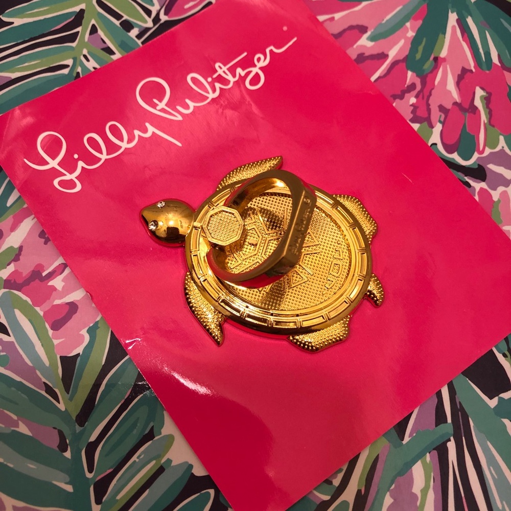 🍃🌸 Lilly Pulitzer Sea Turtle Phone Ring 🌸🍃 - Picture 5 of 6